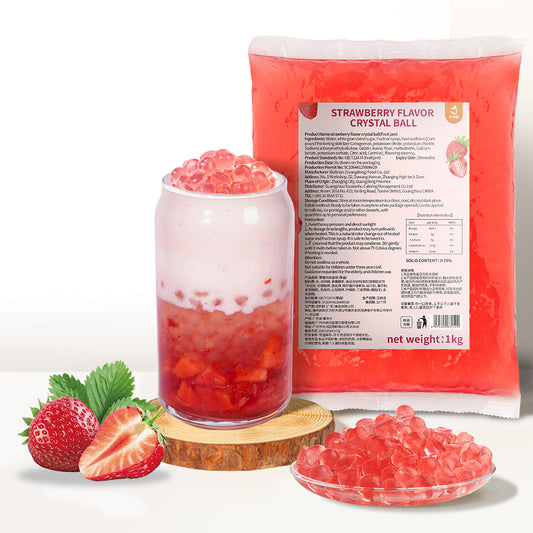 Strawberry Agar Boba